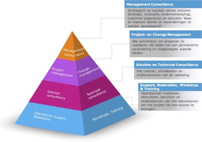 Professional services voor innovatie variërend van innovatieadvies tot technische implementatie.