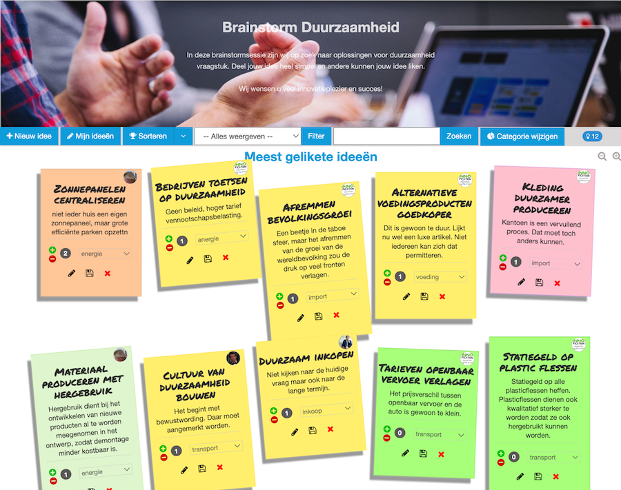 Memo oplossing digitale post-its