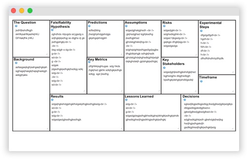 experiment canvas voor ideeën